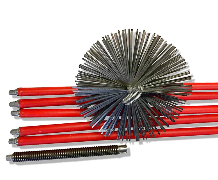 Wholesale Spiral Flat Steel Brush Rotary Fireplace Cleaner Chimney Sweeping Kit Buy Chimney