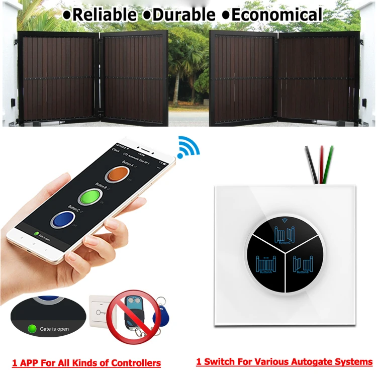 Alexa Voice Control 86mm WiFi Switch for Automatic Swing Gate Operator