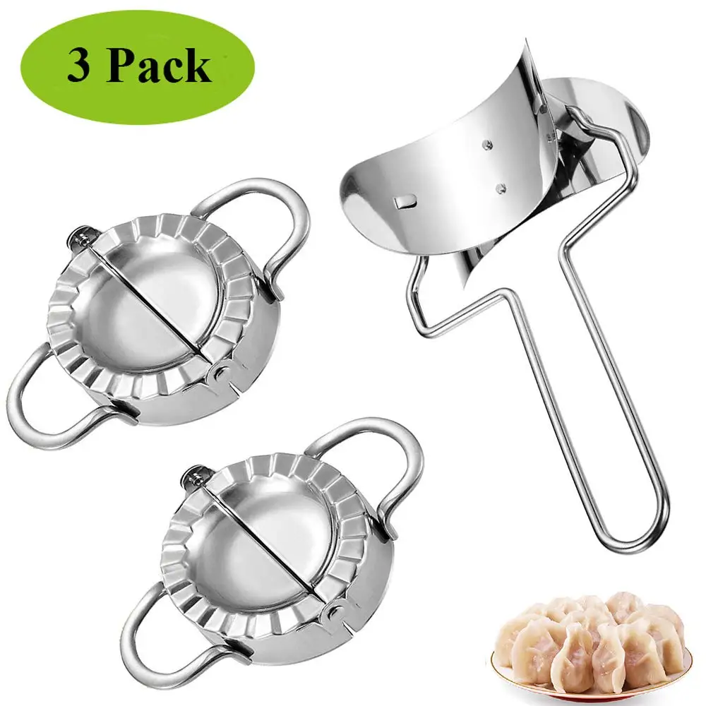 Stainless Steel Eco-Friendly Pastry Tool Dumpling Maker Wraper Dough Cutter Kit.