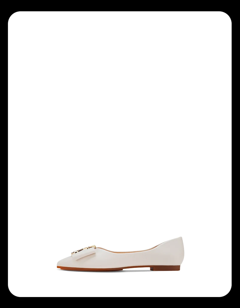 GOXEOU Ballerines plates en métal avec bout carré et talon carré pour femme