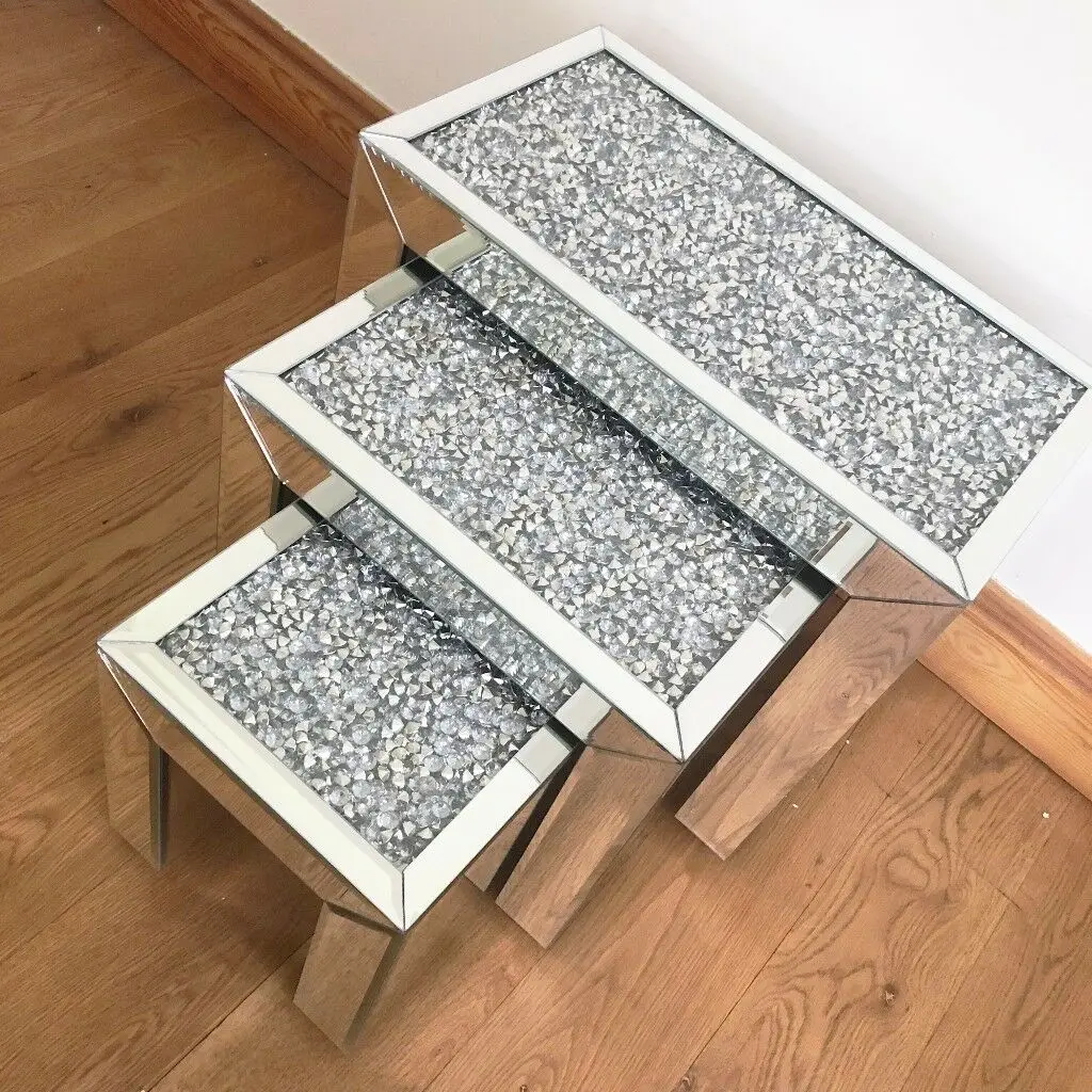 crushed diamond nest tables