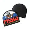 Wholesale New Design Custom Sport Club Name Logo Team Clothing Woven Patches with Hook and Loop