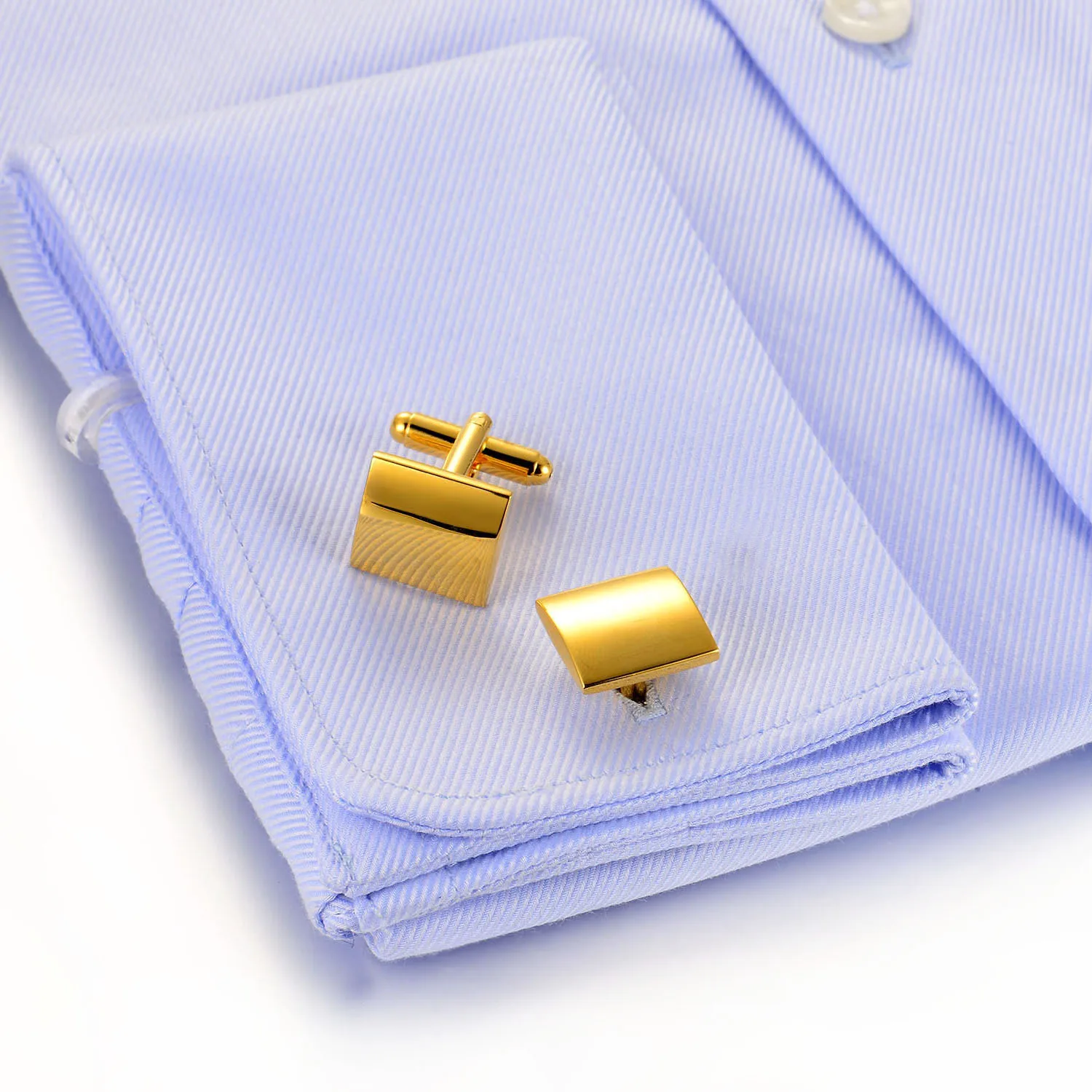 Luxury Gold Plated 925 Silver Wholesale Gift Cuff-links Custom Logo For Men(图2)