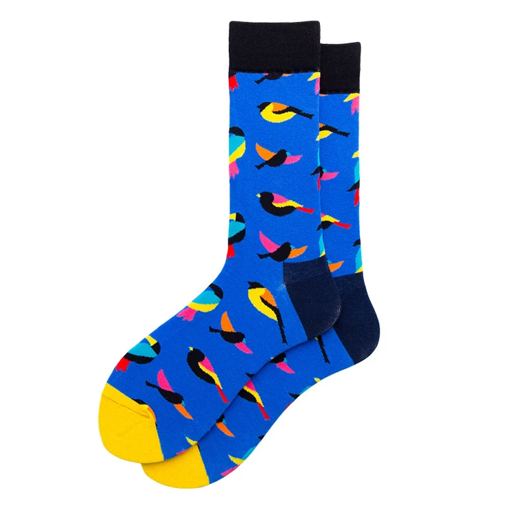 Lrtou Unique Jacquard Skateboard Happy Socks Men Trendy Calcetin Crew Novelty Socks