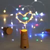 Battery Powered Copper Wire Lights Cork Wine Bottle Fairy Lights, Cork Shaped 20 LED String Lights