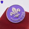 Custom enamel pin silver plating purple soft enamel New Zealand Masonic Association symbol lapel pin with THANK YOU note
