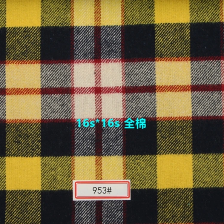 shirt fabric 100% cotton flannel