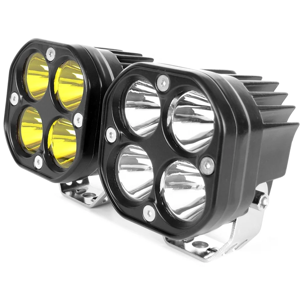 3 Inch Mini LED Work Light - 40W Car Yellow White Spotlight