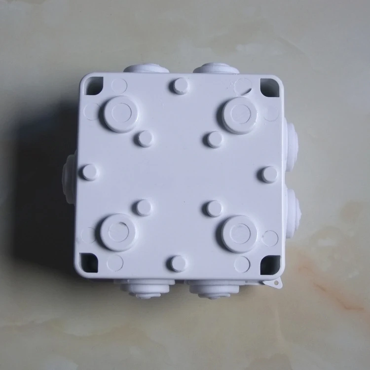 Waterproof and dustproof junction box 100*100*70 Square Shape Terminal junction box ABS outdoors