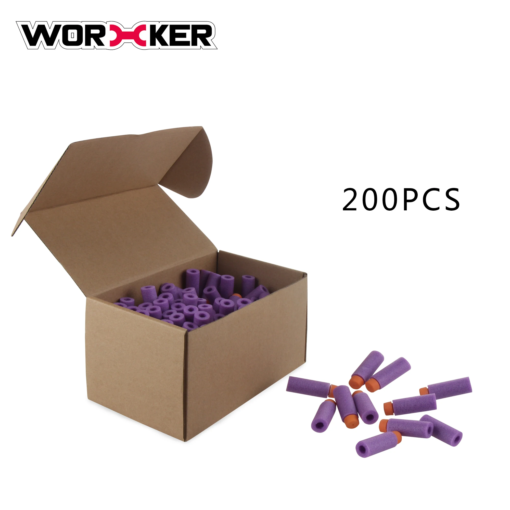 Worker Mod 200PCS Short Darts Stefan Gen3 Foam Purple Orange for Nerf Modify Toy 