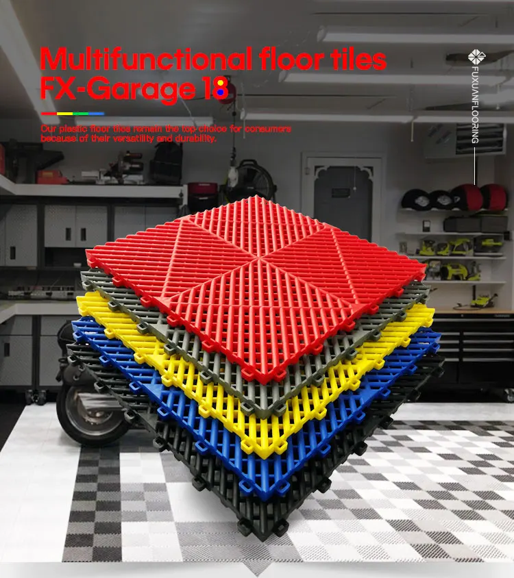 Garage Modular System Suspended Plastic Floor Mats For And