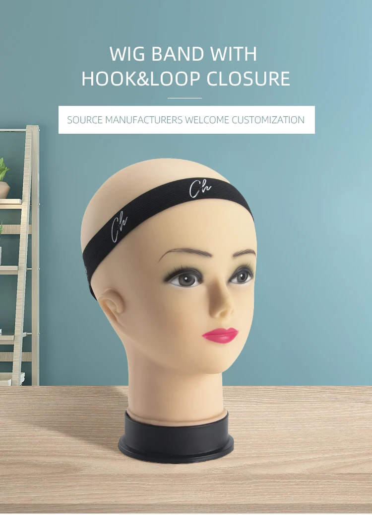 Custom Logo Adjustable Wig Grip Elastic Band With Hook&loop Closure ...