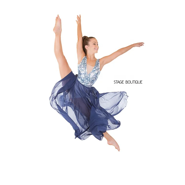 blue contemporary dance costume