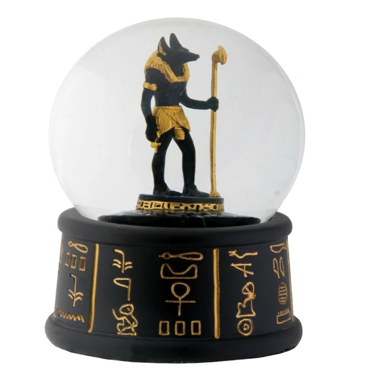 Resin Egyptian Statue Anubis Snow Globe Home Ornament Buy Anubis Snow