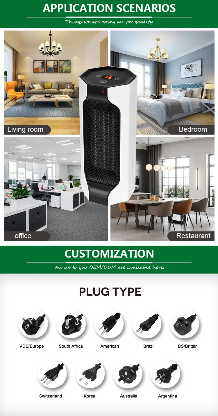 Free Standing Ptc Heater, 1500W, Plastic - detail 14