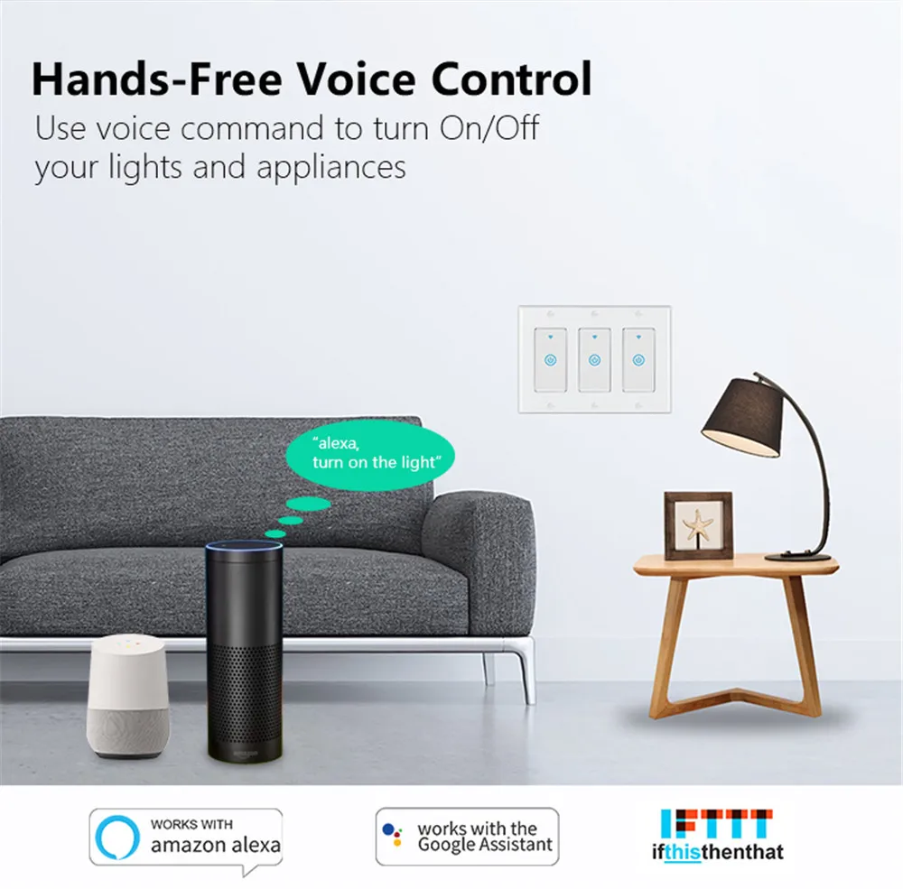 6GANG Zigbee US Switch/Smart Wireless Light Switch Zigbee Touch Switch With Hub Control - ANKUX.COM