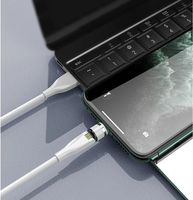 540 Degree Rotating Quick Charging Nylon Braided Rotation Data Cable 3A Fast Charger Type C Micro Rotate Magnetic USB Cable - ANKUX.COM