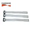 Fast delivery strong sewing or welding hook and loop fixed straps with plastic buckle