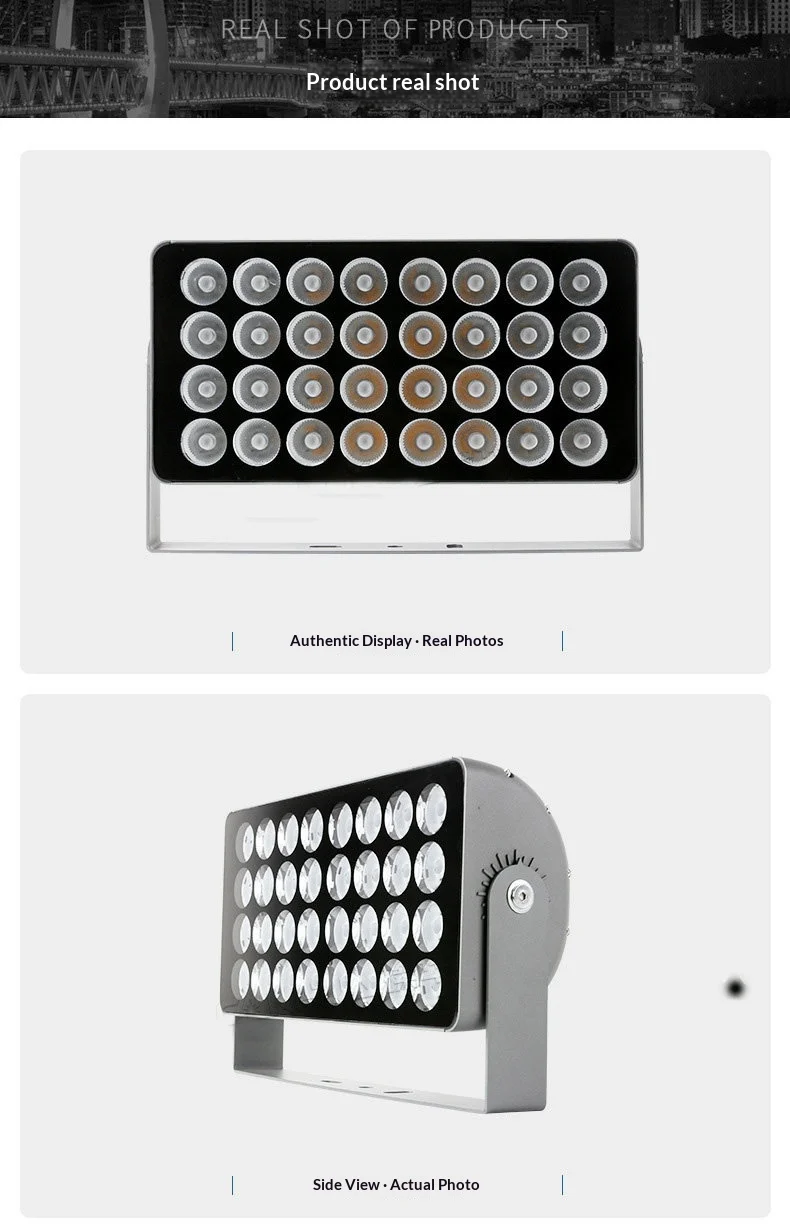 product led beam aluminum outdoor waterproof flood light 108w 200w dmx512 full color tree light for hotel exterior wall-10