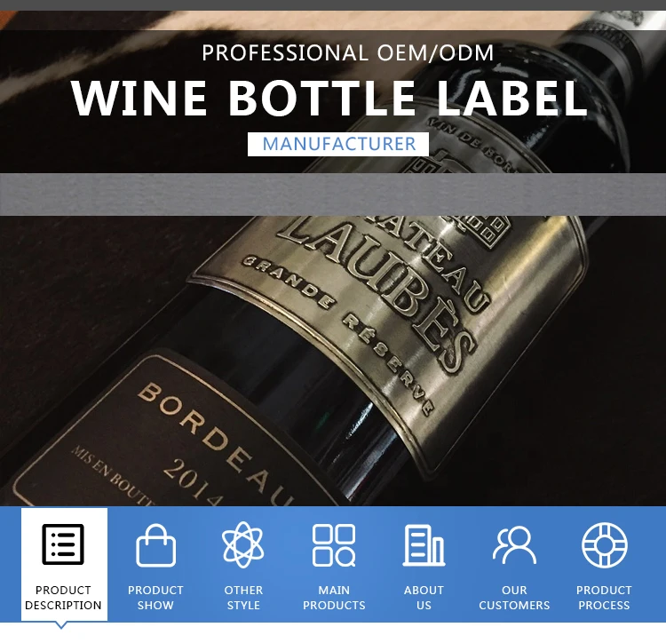 bottle metal label