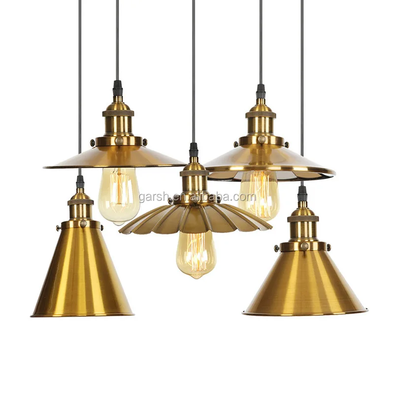 industrial brass pendant lamp