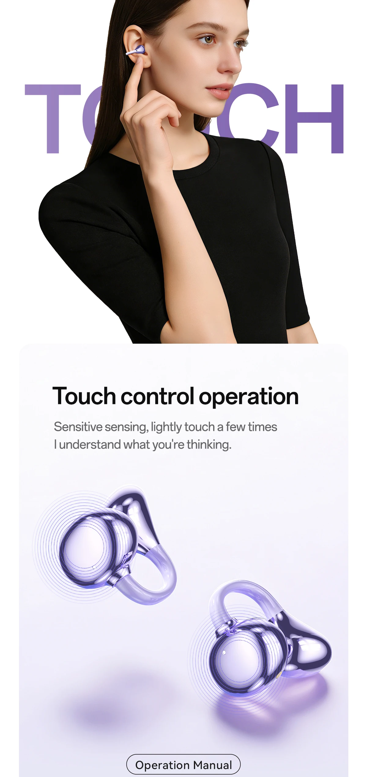 M159 OEM ODM Open Ear Clip Wireless Earbuds BT 6.0 40H Battery LED HD Calling ENC Waterproof Dual Transducers Custom Logo