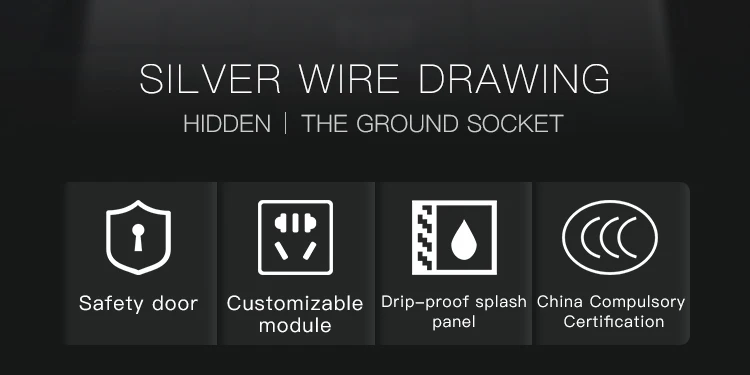 Wholesale uk standard Stainless steel electrical power supply 13A hidden socket box