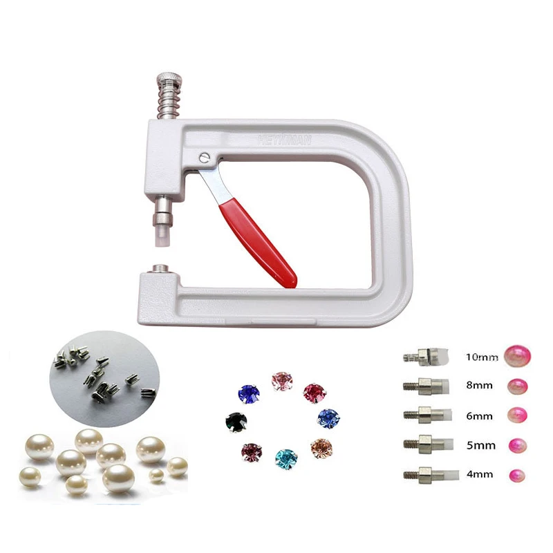 2020 Mini White Pearl Beads Hand Press Pearl Setting Machine Tools Diy