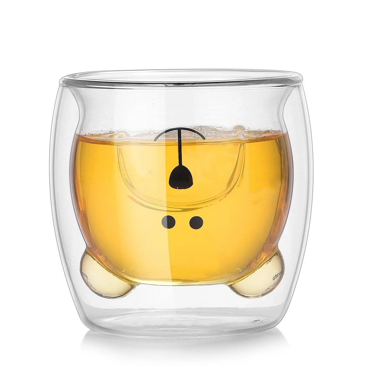 双层玻璃熊猫狗动物咖啡杯圣诞节可爱茶牛奶杯礼物