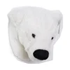 Simulation 3D Animal Polar Bear Head Stuffed Plush Toys Kids Room Wall Decoration Artwork Wall Hanging Dolls Nordic Style Props