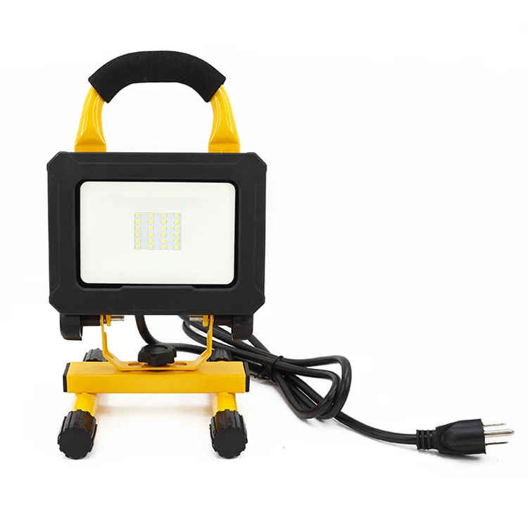 Ac Powered Flood Light 10w 20w 30w 50w Work Zone Rechargeable Led