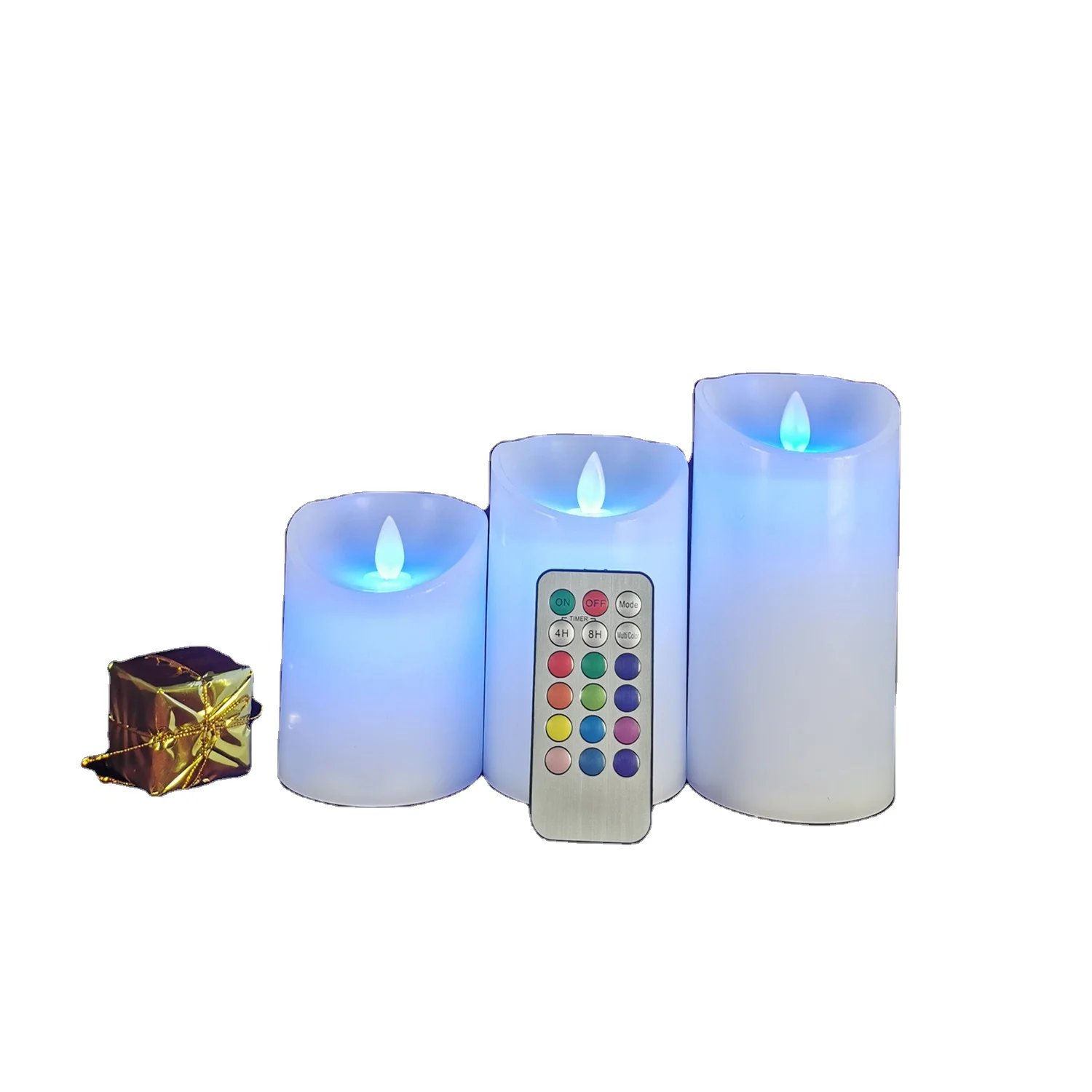 led wedding colored led  yankee candles  with candle wick flicker