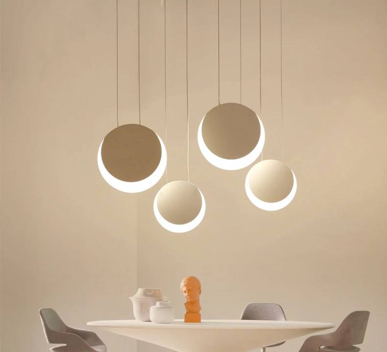 Modern led restaurant chandelier creative round combination fashion clothing store front desk coffee shop chandelier