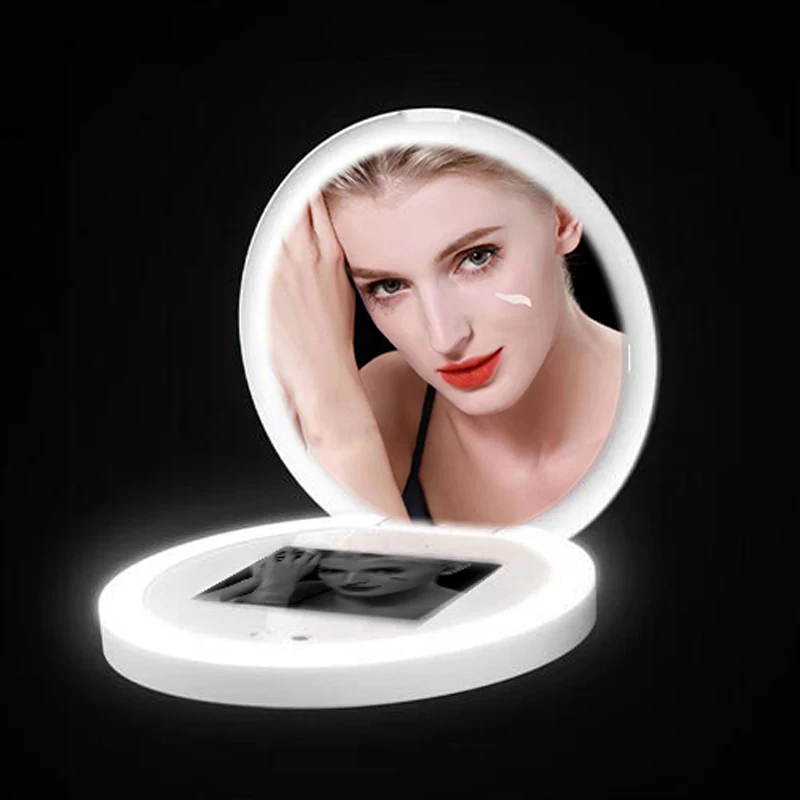 Maiha Portable Travel Smart Makeup Mirror With Light Led Cosmetic