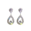 8 shape dangle crystal large rhinestone earrings for women