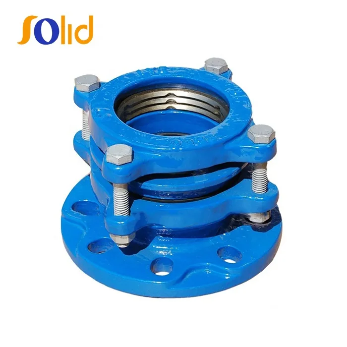 Ductile Cast Iron Grip Restraint Flange Adaptor And Coupling for PE or PVC Pipe