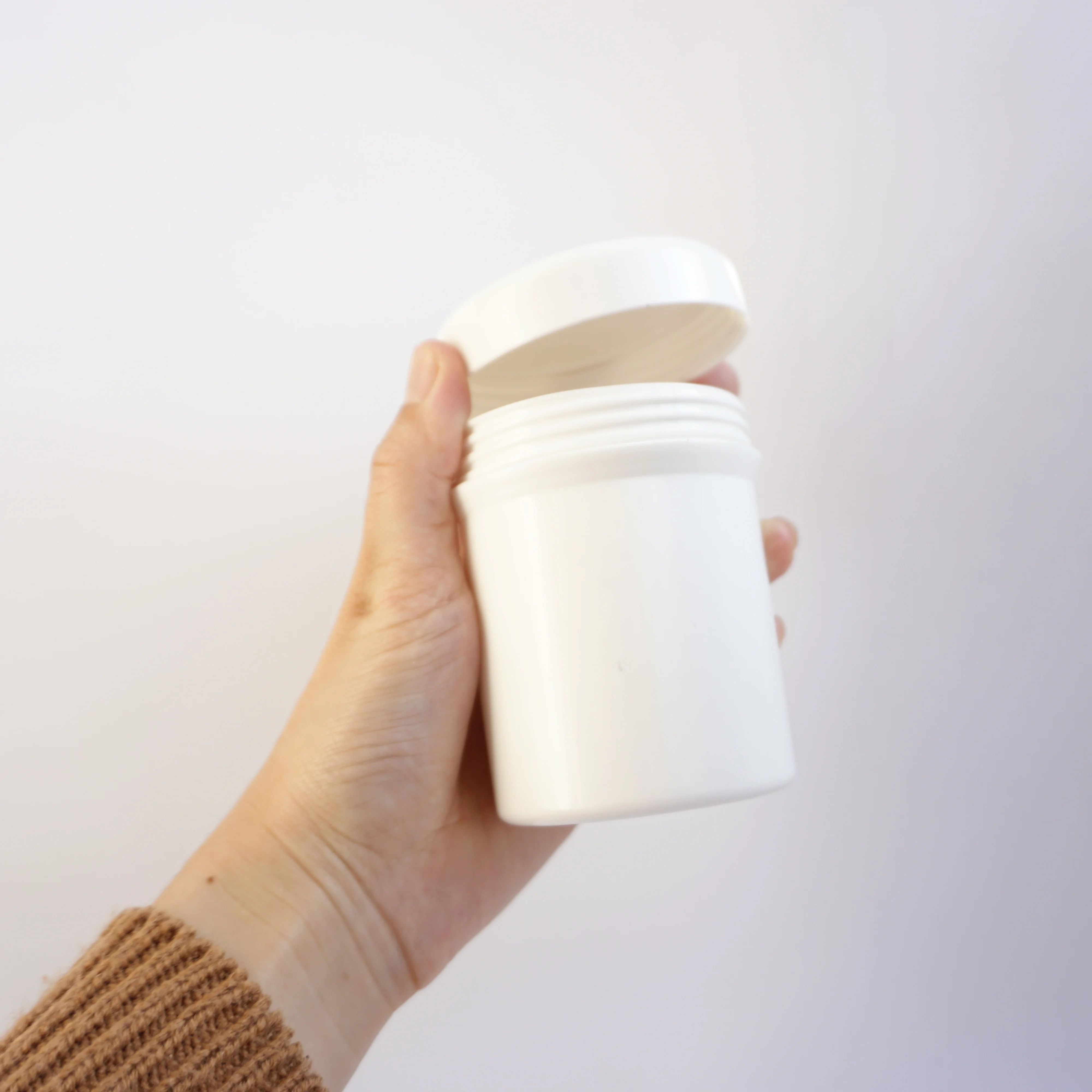 
100g/200g/300g/400g Biodegradable opal white corn starch PLA plastic cream jar 