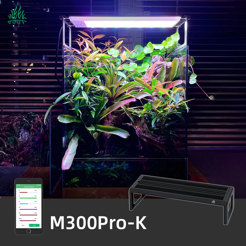 WEEK AQUA M300 Pro RGB+UVA LED Aquarium Light - 36000hrs