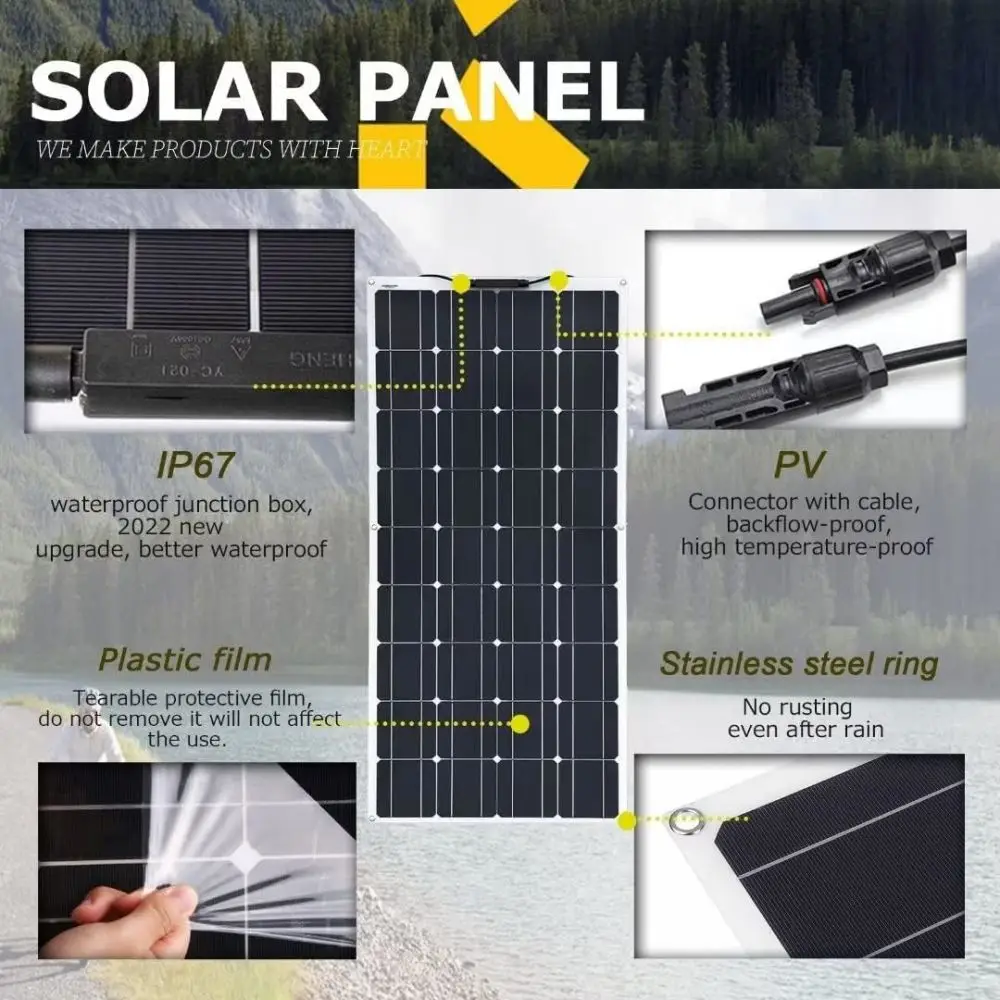 High Efficiency 300w Portable Folding Solar Flexible Panels For Solar