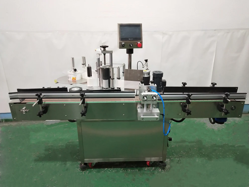 YIMU conveyor Wrap Around Honey Round Bottle Labeling Machine 740W
