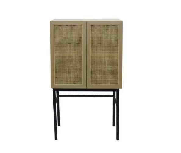 
Layered rattan storage cabinet 