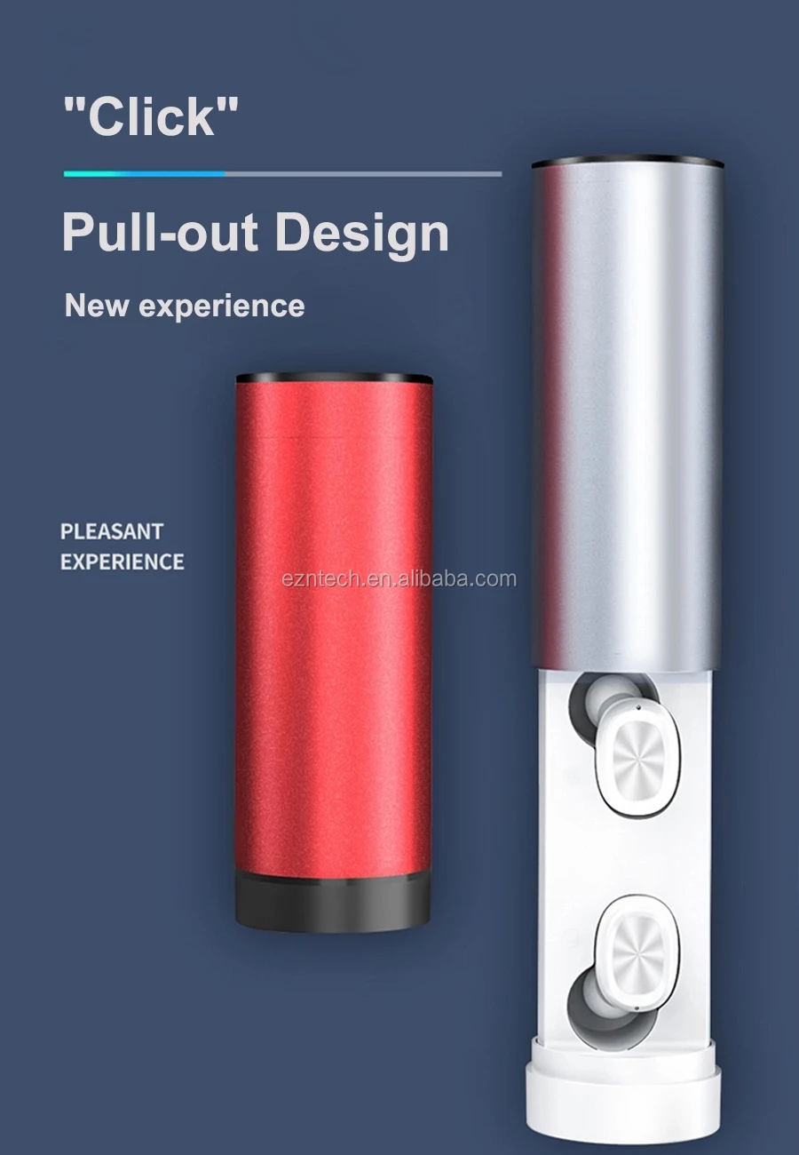 TWS B9 Stereo Headphone Foldable Tube Matte Metal Texture Mini TWS 5.0 Earphone Headset True Wireless Earbuds - ANKUX.COM