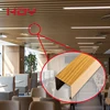 Profile custom wood grain aluminum alloy metal rectangular tu u shaped suspended tube coating ceiling panels