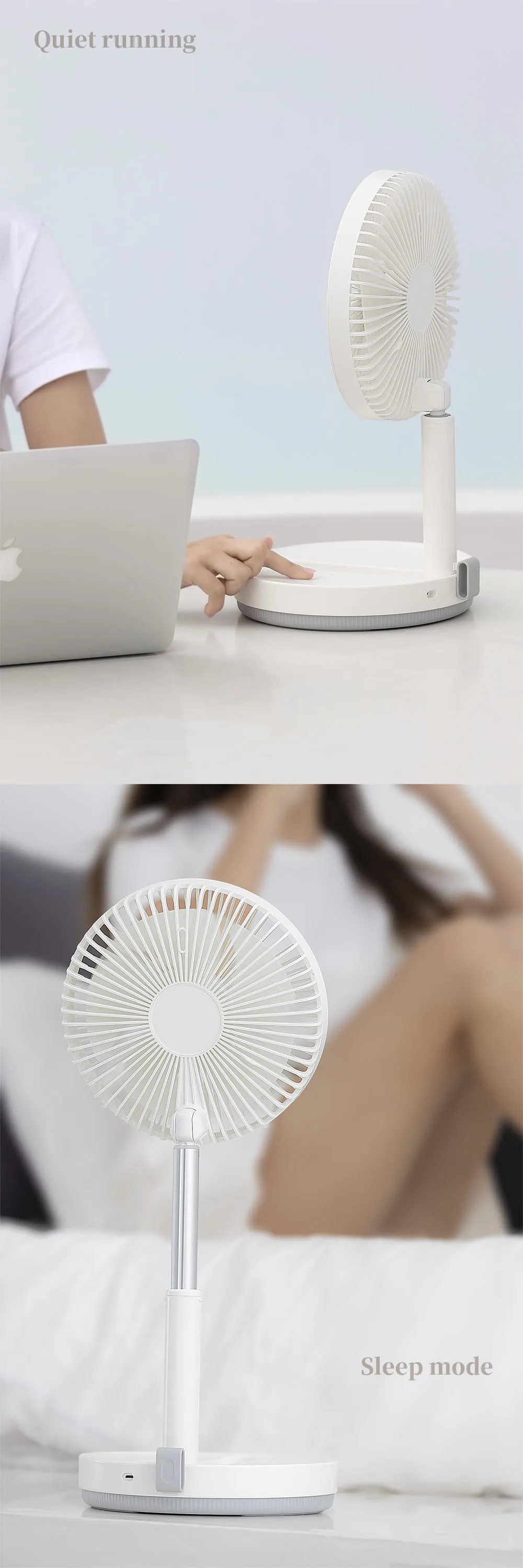 New design rotatable foldable electric mini desktop dc stand fan