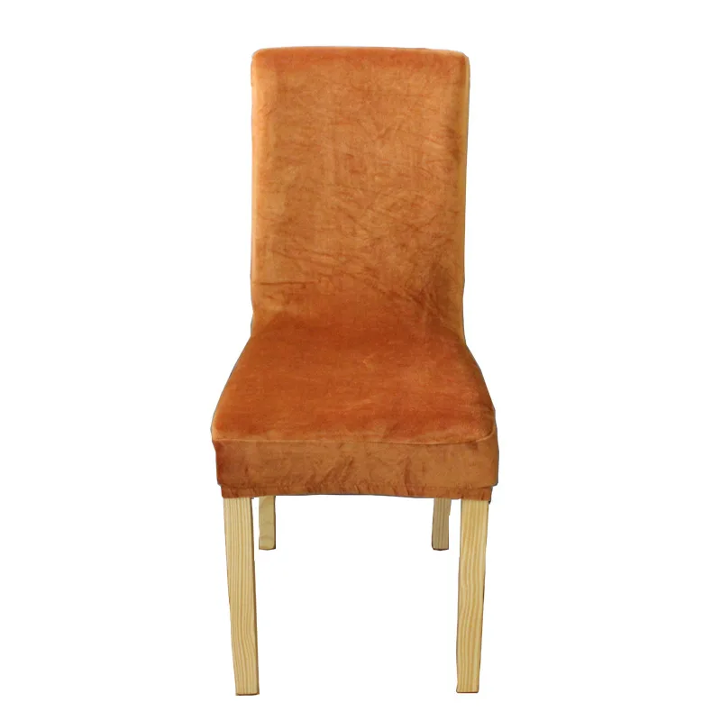 
Custom Dining Super Soft Velvet Stretch Elastic Chair Covers Spandex for Dining Wedding Room Chairs 