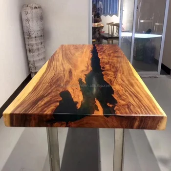 factory supply natural live edge epoxy resin table top