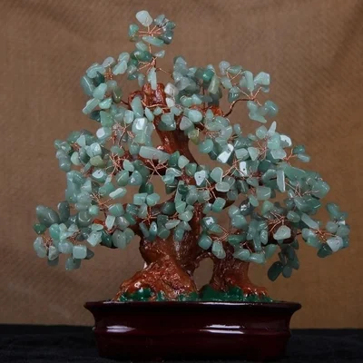 product new wholesale feng shui gemstone tree home decoration lucky fortune money tree for gift-5