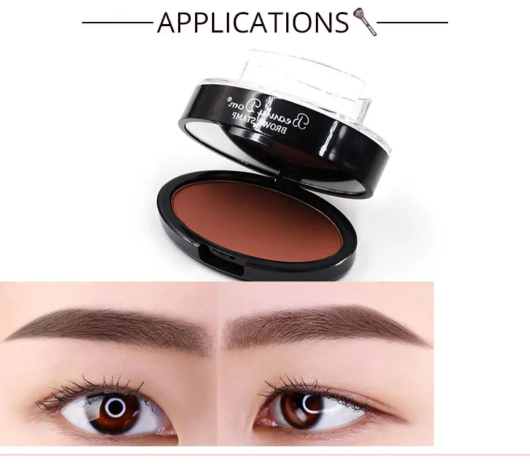 Wholesale Private Vegan Waterproof Long-Lasting Matte Eyebrow Stamp Makeup 4 Colors Powder Form for Eye Use manufacture