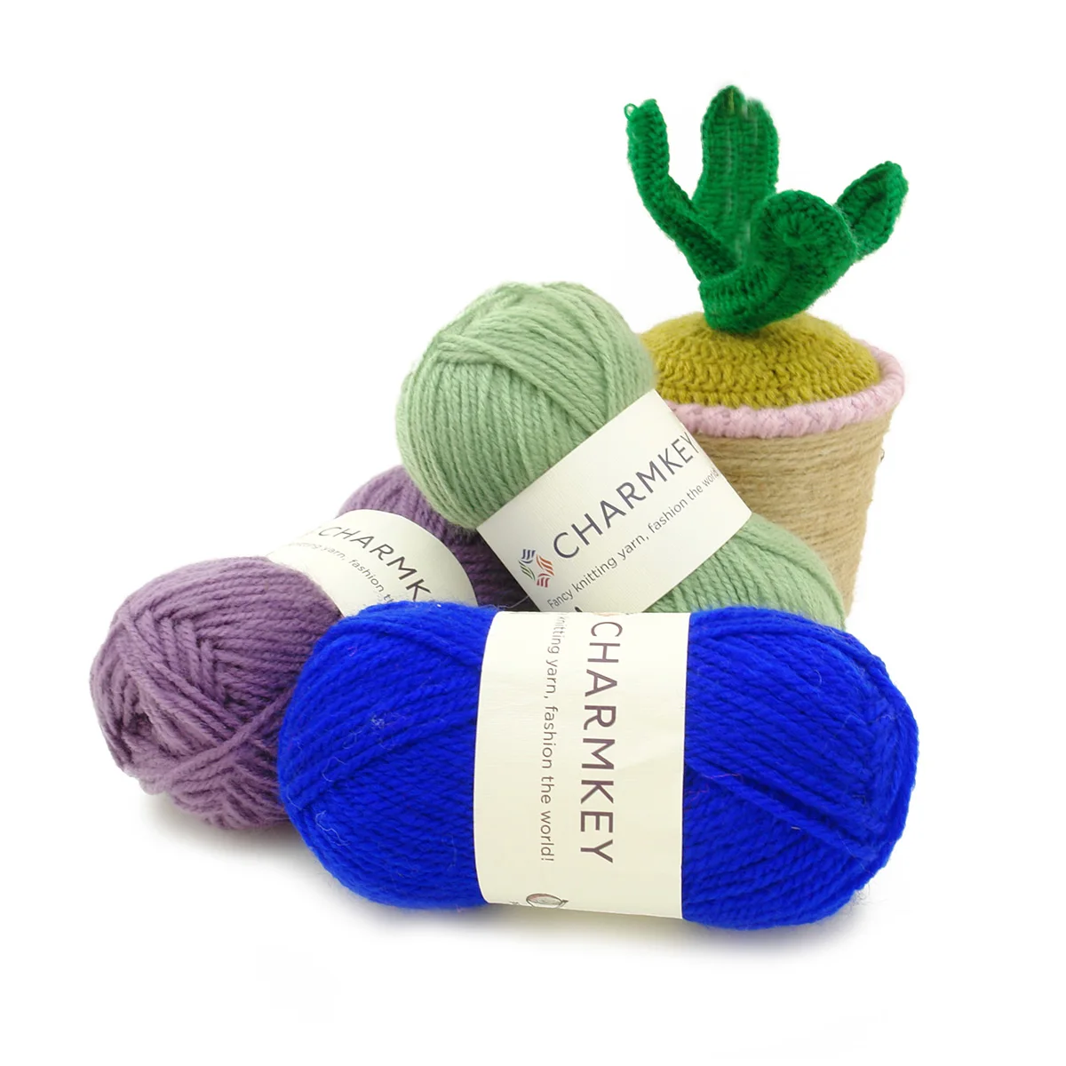 Charmkey Most Popular Wholesale 8 Ply Dk Acrylic Tufting Crochet Yarn