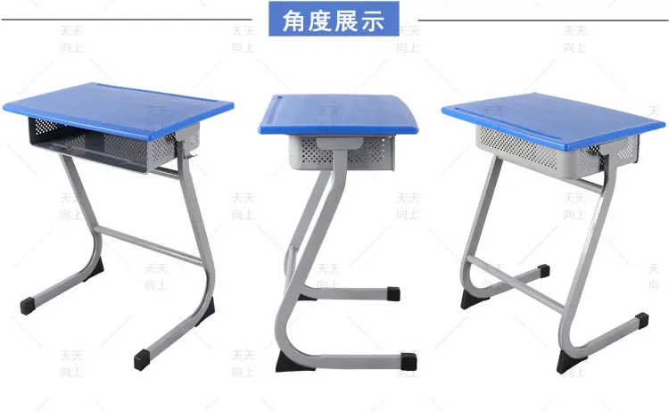 Fixed Plastic Tables and Chairs Set Environmental School Desk with Chair Classroom Furniture